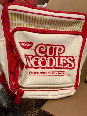 Hot Topic Cream and Red Cup Noodles Mini Backpack